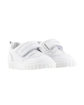 Boys Toddler White Brogue Sneakers