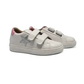 Confetti Rainbow Foil Pink and Silver Velcro Sneaker