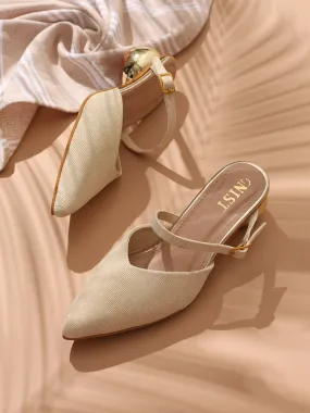 GNIST Party Mule Nude Round Heels