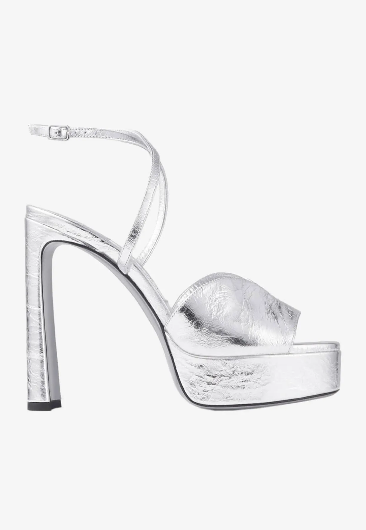 Karli 125 Metallic Leather Platform Sandals