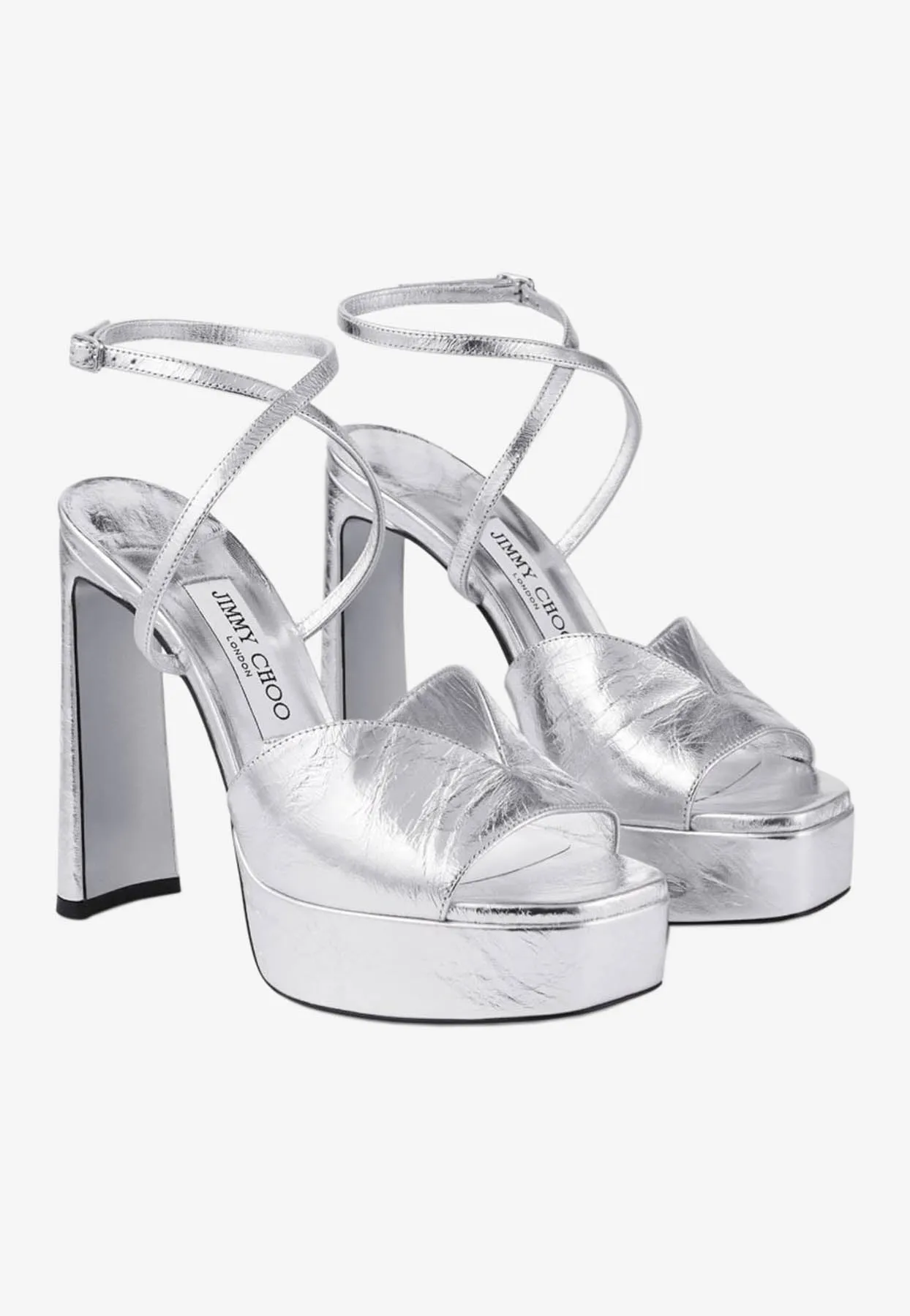 Karli 125 Metallic Leather Platform Sandals