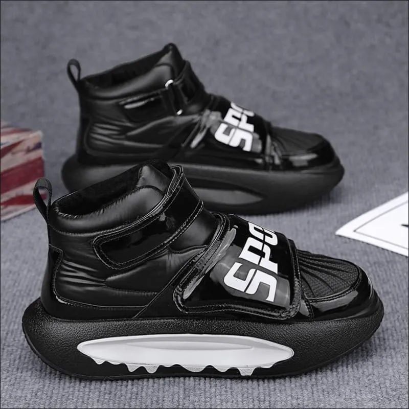 Men's Sports Casual Velcro Hip Hop Thick Platform Sneakers