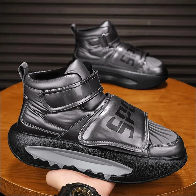 Men's Sports Casual Velcro Hip Hop Thick Platform Sneakers