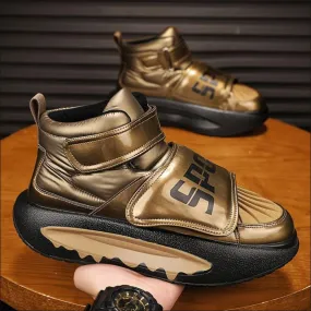 Men's Sports Casual Velcro Hip Hop Thick Platform Sneakers