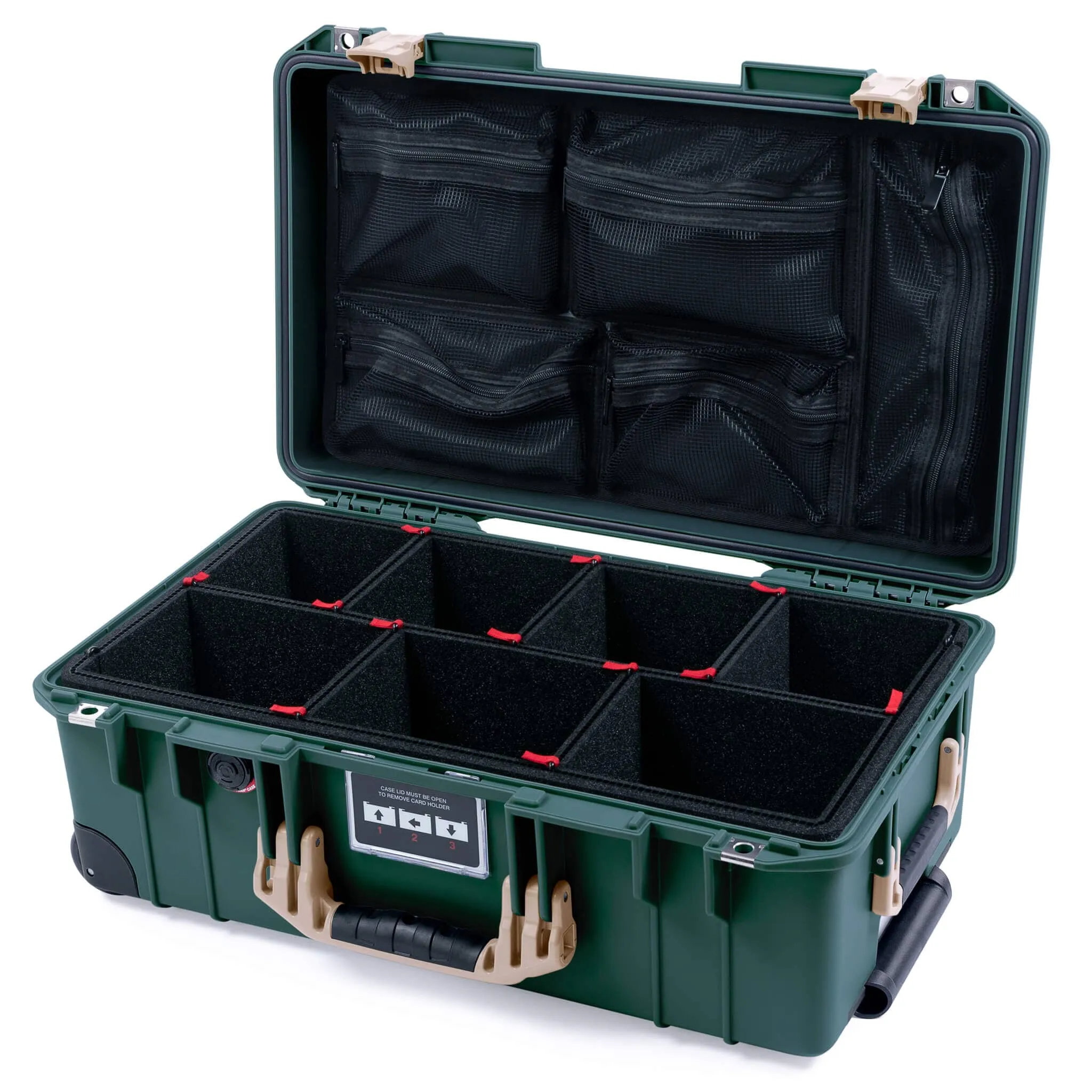 Pelican 1535 Air Case, Trekking Green with Desert Tan Handles & Latches