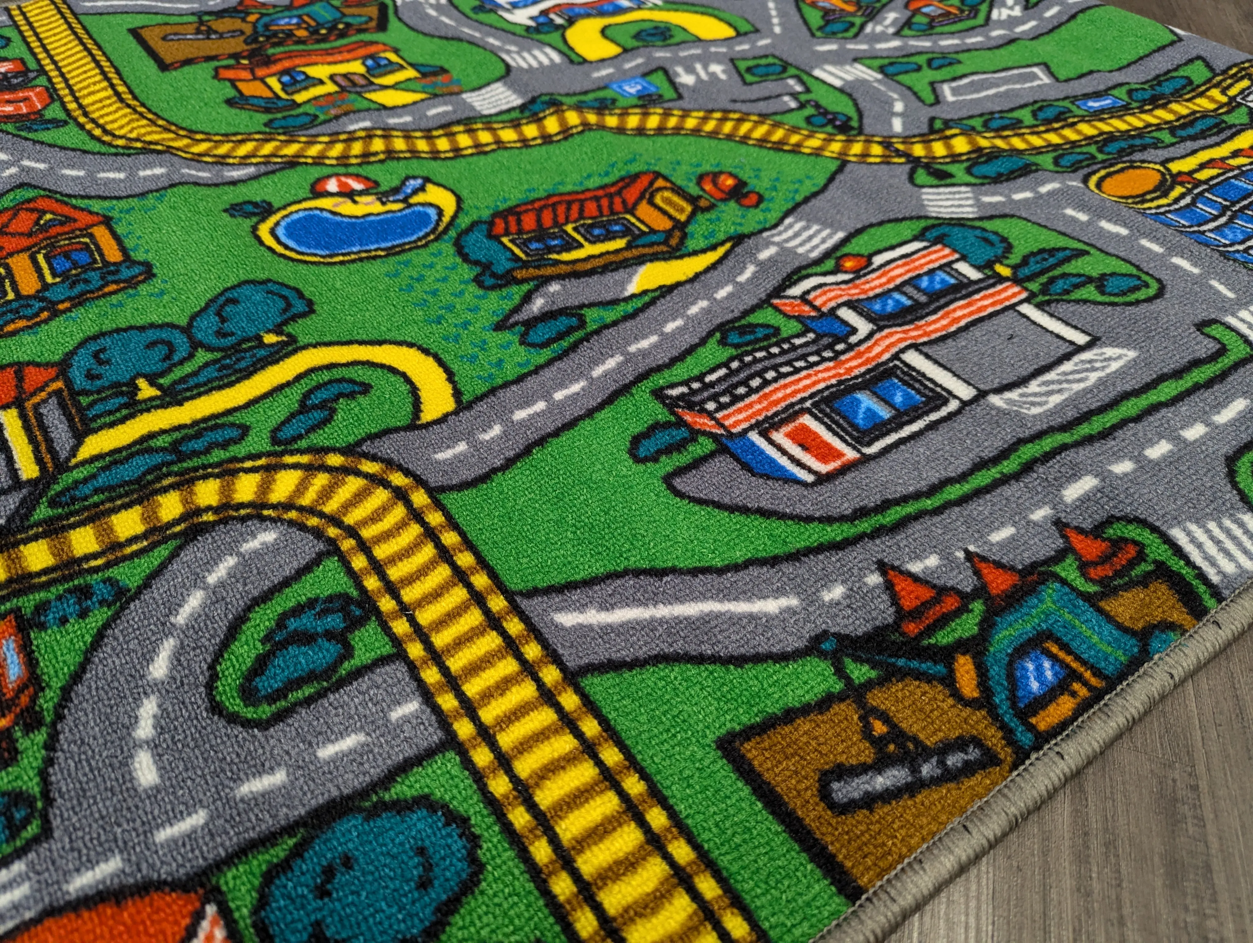Roads city kids rug