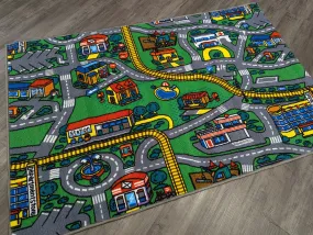 Roads city kids rug