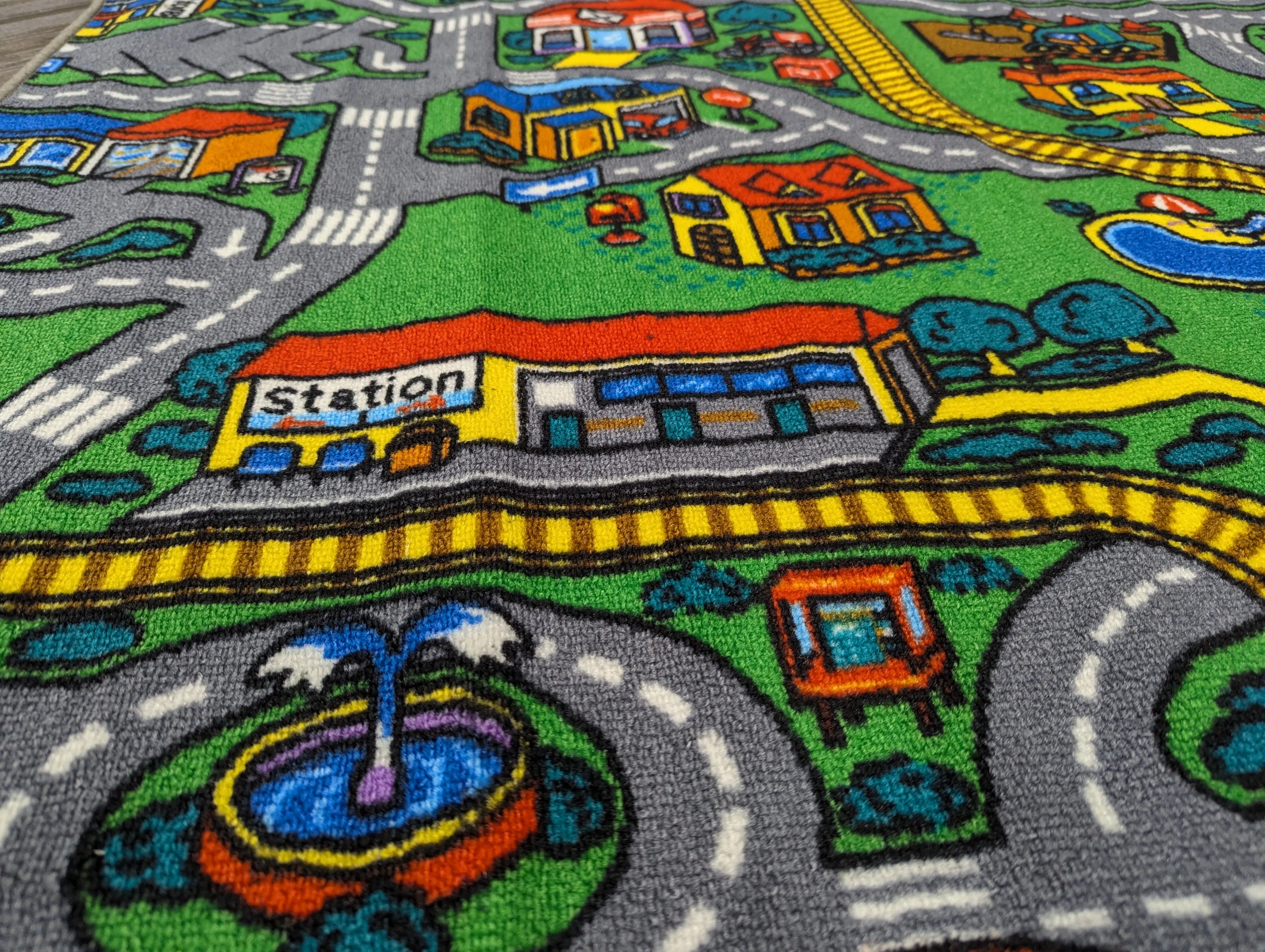 Roads city kids rug