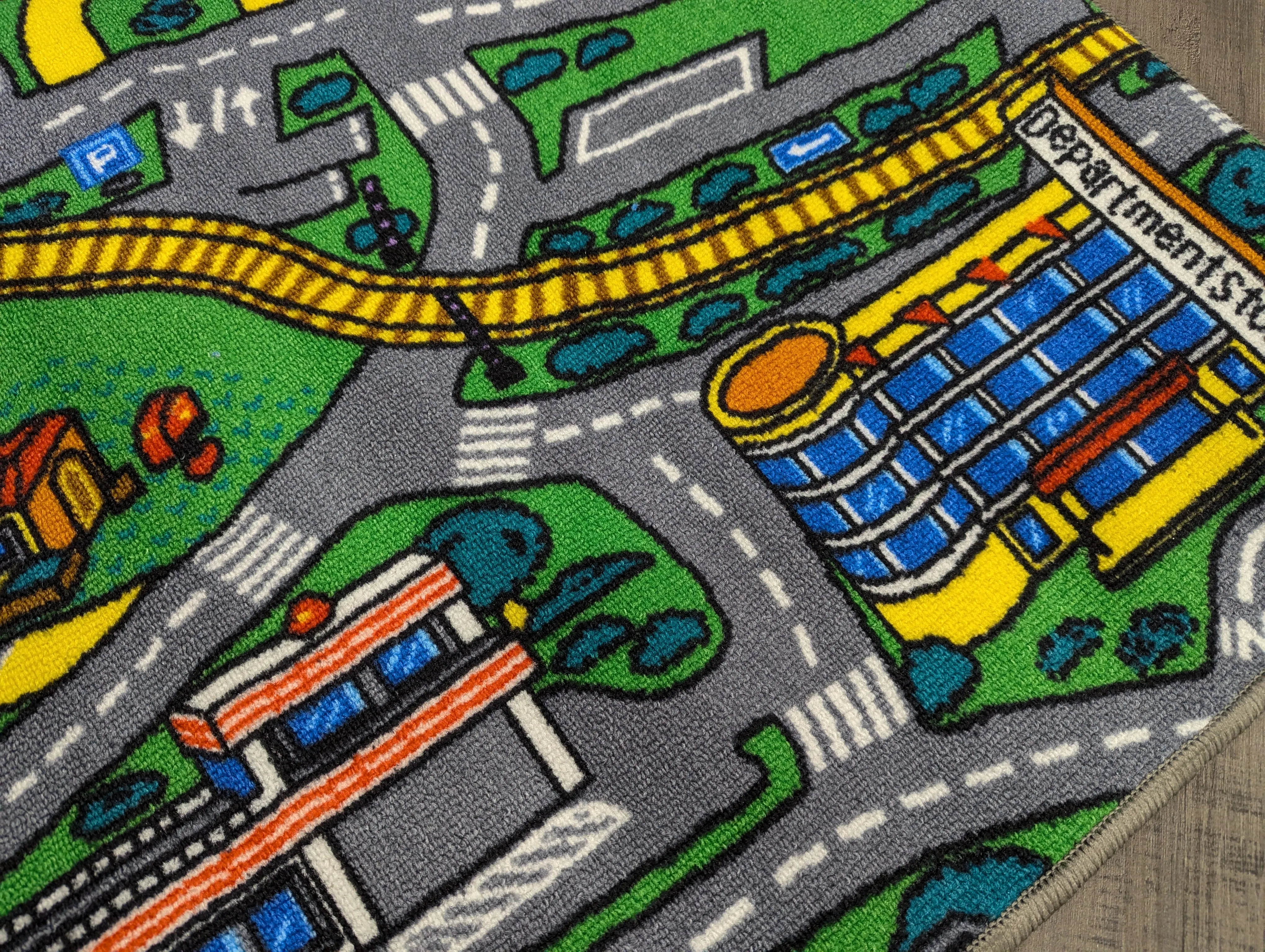 Roads city kids rug