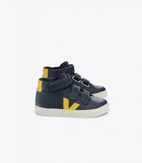 Veja Cobalt Yellow  Velcro Hi Top Velcro Sneaker V10H