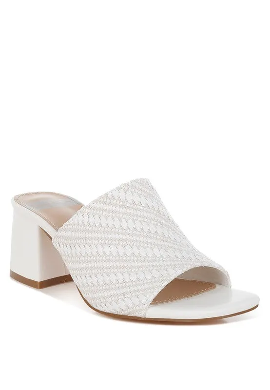 Woven Raffia Slip Ons