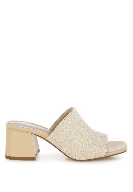 Woven Raffia Slip Ons