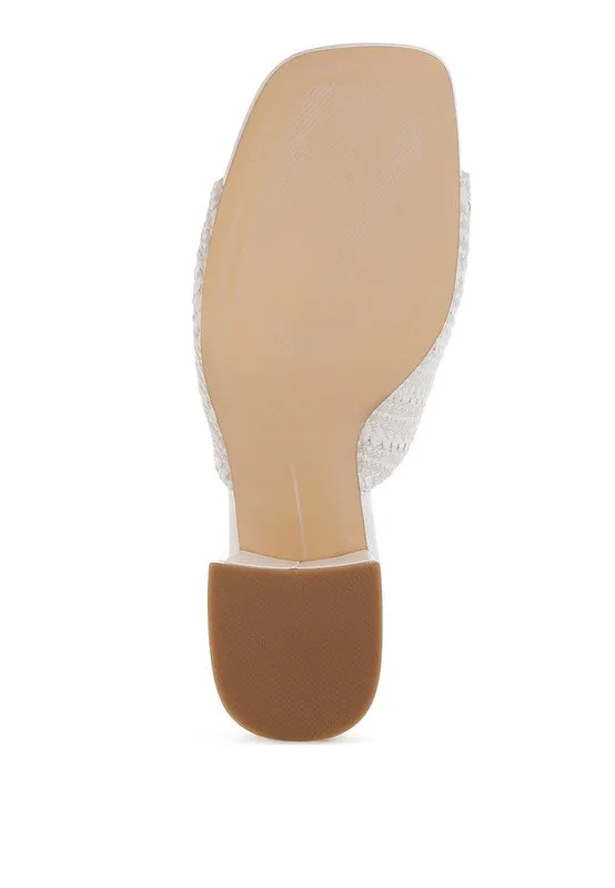 Woven Raffia Slip Ons