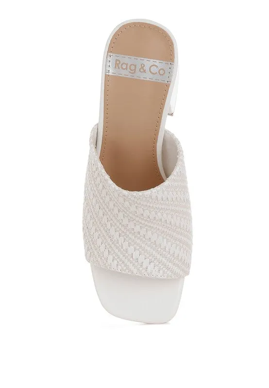 Woven Raffia Slip Ons