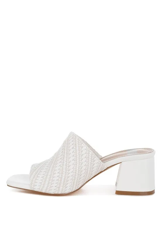 Woven Raffia Slip Ons