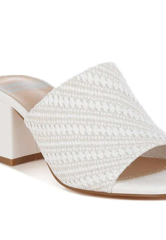 Woven Raffia Slip Ons